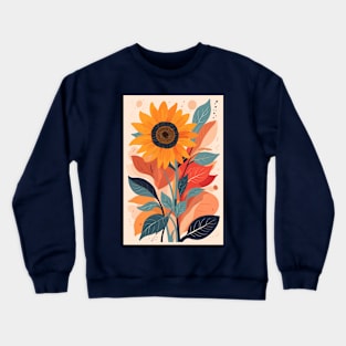 Sunflower Illustration Crewneck Sweatshirt